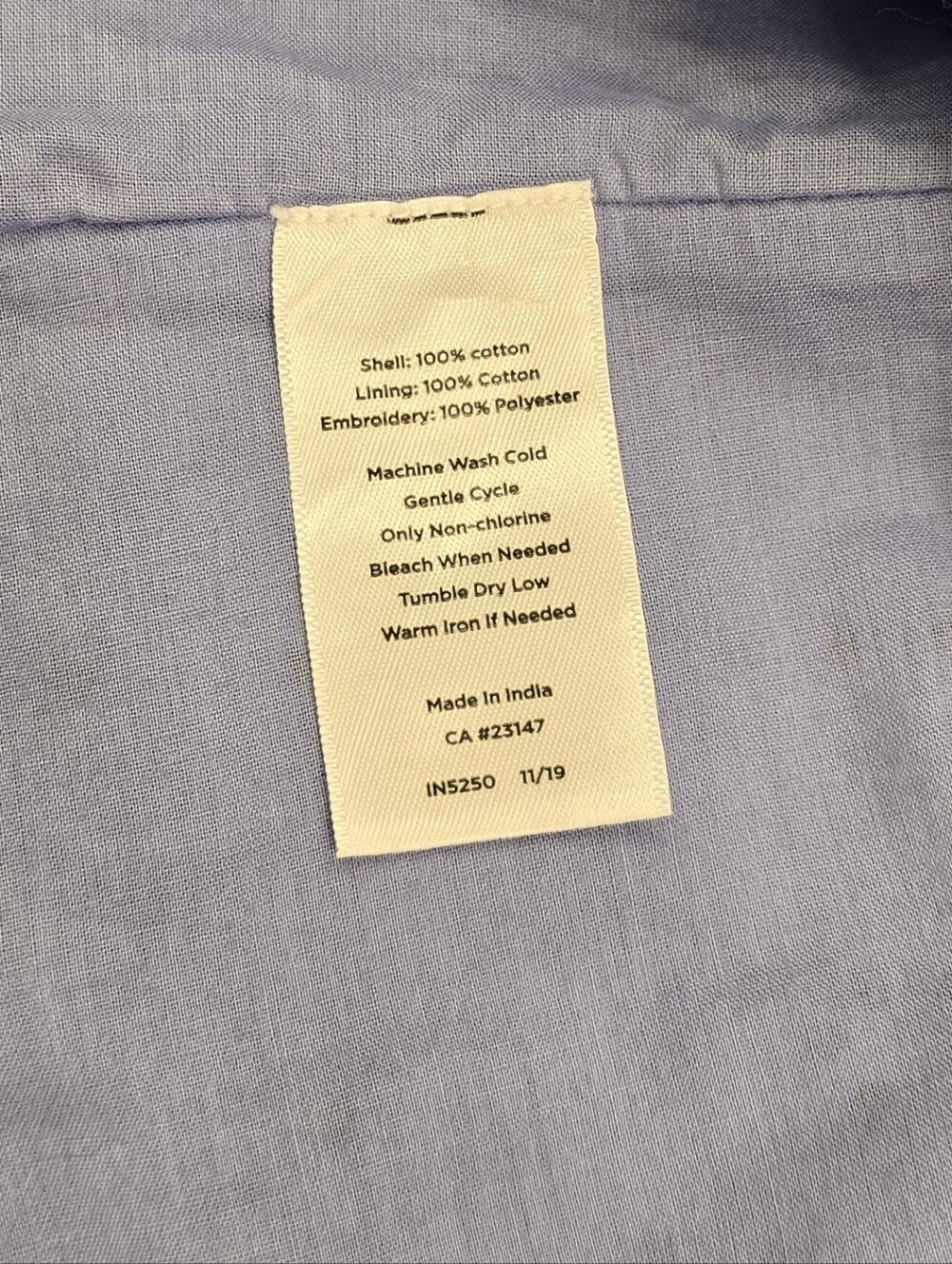 Talbots Blue Eyelet Embroidered Blouse with Balloon Sleeves Cotton M - Picture 5 of 6